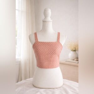 Altar’d State Retro Floral Crop Top | Square Neck | Made in USA | Small